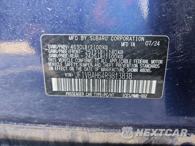 Zdjęcie 13 z 13 samochodu: 2024 SUBARU WRX PREMIUM VIN:JF1VBAH64R9813838 - miniatura