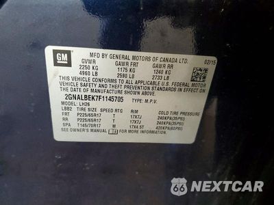 Zdjęcie 13 z 13 samochodu: 2015 CHEVROLET EQUINOX LT VIN:2GNALBEK7F1145705 - miniatura