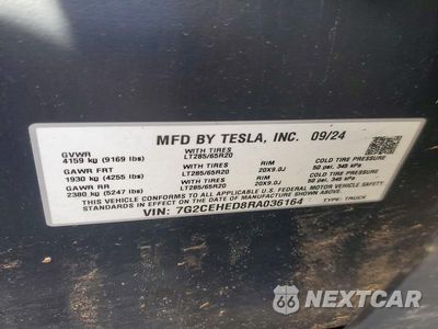 Zdjęcie 13 z 13 samochodu: 2024 TESLA CYBERTRUCK VIN:7G2CEHED8RA036164 - miniatura