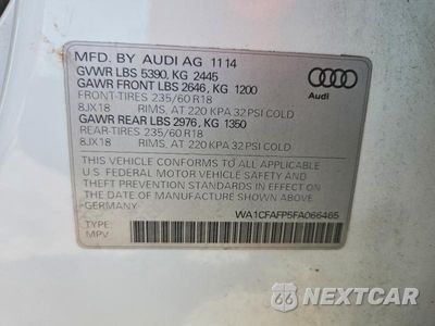Zdjęcie 13 z 13 samochodu: 2015 AUDI Q5 PREMIUM VIN:WA1CFAFP5FA066465 - miniatura