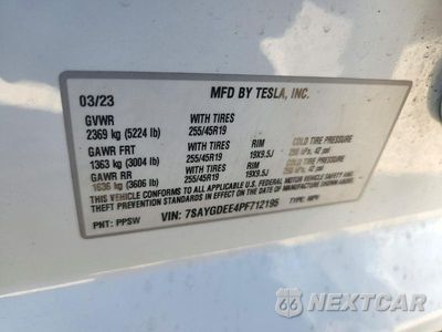 Zdjęcie 13 z 13 samochodu: 2023 TESLA MODEL Y VIN:7SAYGDEE4PF712195 - miniatura