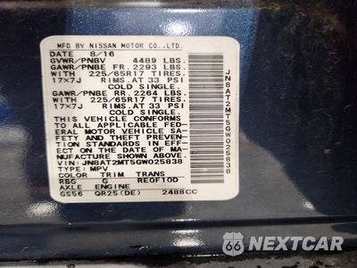 Zdjęcie 13 z 13 samochodu: 2016 NISSAN ROGUE SV VIN:JN8AT2MT5GW025838 - miniatura