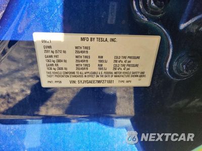 Zdjęcie 14 z 14 samochodu: 2021 TESLA MODEL Y VIN:5YJYGAEE7MF271881 - miniatura