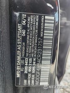 Zdjęcie 12 z 12 samochodu: 2012 MERCEDES-BENZ C 250 VIN:WDDGF4HB4CR231757 - miniatura