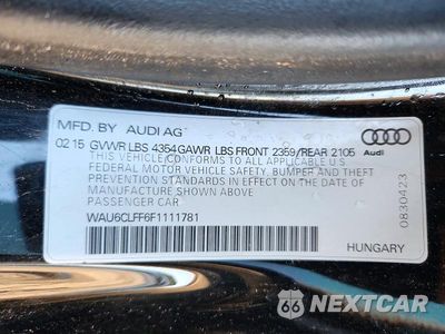 Zdjęcie 13 z 13 samochodu: 2015 AUDI A3 PREMIUM VIN:WAU6CLFF6F1111781 - miniatura