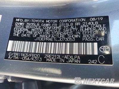 Zdjęcie 12 z 12 samochodu: 2020 TOYOTA COROLLA LE VIN:JTDEPRAE1LJ073053 - miniatura