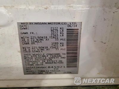 Zdjęcie 13 z 13 samochodu: 2014 NISSAN ROGUE SL VIN:5N1AT2MV6EC845921 - miniatura