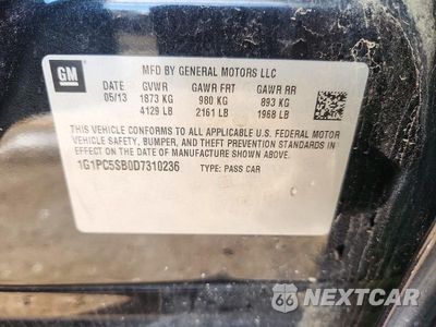 Zdjęcie 12 z 12 samochodu: 2013 CHEVROLET CRUZE LT VIN:1G1PC5SB0D7310236 - miniatura