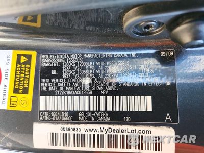 Zdjęcie 13 z 13 samochodu: 2010 LEXUS RX 350 VIN:2T2ZK1BAXAC013659 - miniatura