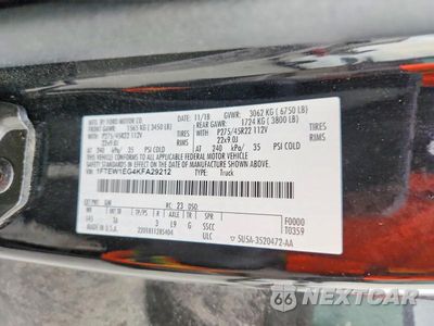 Zdjęcie 12 z 12 samochodu: 2019 FORD F150 SUPERCREW VIN:1FTEW1EG4KFA29212 - miniatura