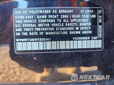 Zdjęcie 13 z 13 samochodu: 2015 VOLKSWAGEN CC EXECUTIVE VIN:WVWRP7AN4FE805341 - miniatura