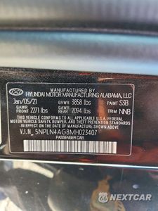 Zdjęcie 12 z 12 samochodu: 2021 HYUNDAI ELANTRA SEL VIN:5NPLN4AG8MH023407 - miniatura