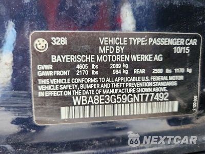Zdjęcie 12 z 12 samochodu: 2016 BMW 328 XI SULEV VIN:WBA8E3G59GNT77492 - miniatura