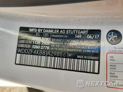 Zdjęcie 13 z 13 samochodu: 2018 MERCEDES-BENZ E 300 4MATIC VIN:WDDZF4KB8JA298861 - miniatura