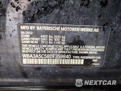 Zdjęcie 12 z 12 samochodu: 2013 BMW 328 I VIN:WBA3A5C58DF359840 - miniatura