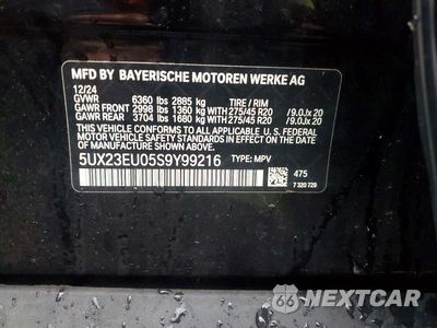 Zdjęcie 13 z 13 samochodu: 2025 BMW X5 XDRIVE40I VIN:5UX23EU05S9Y99216 - miniatura