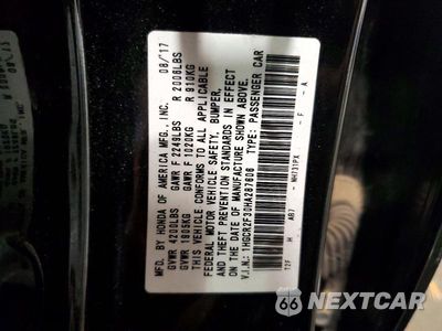 Zdjęcie 12 z 12 samochodu: 2017 HONDA ACCORD LX VIN:1HGCR2F30HA287606 - miniatura