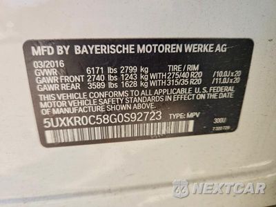 Zdjęcie 13 z 13 samochodu: 2016 BMW X5 XDRIVE35I VIN:5UXKR0C58G0S92723 - miniatura