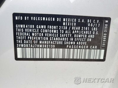 Zdjęcie 12 z 12 samochodu: 2017 VOLKSWAGEN JETTA SE VIN:3VWDB7AJ7HM382139 - miniatura