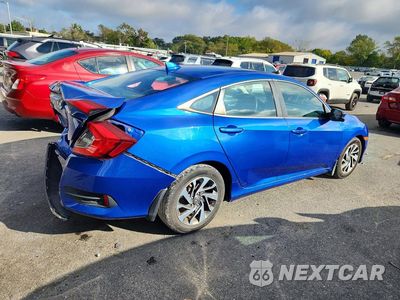 Trzecie zdjęcie samochodu z tyłu: 2018 HONDA CIVIC EX VIN:2HGFC2F78JH557111 - miniatura