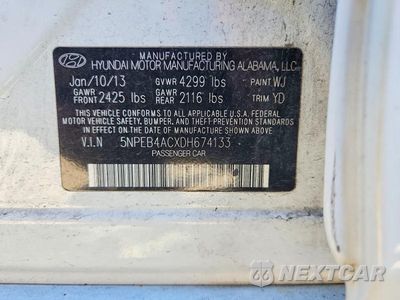 Zdjęcie 12 z 12 samochodu: 2013 HYUNDAI SONATA GLS VIN:5NPEB4ACXDH674133 - miniatura