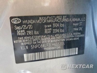 Zdjęcie 12 z 12 samochodu: 2020 HYUNDAI ELANTRA SEL VIN:5NPD84LF2LH633205 - miniatura