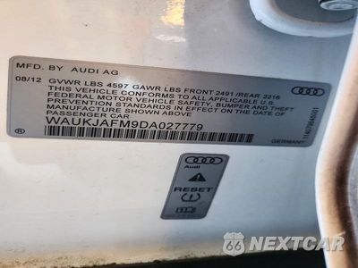Zdjęcie 12 z 12 samochodu: 2013 AUDI A3 PREMIUM PLUS VIN:WAUKJAFM9DA027779 - miniatura