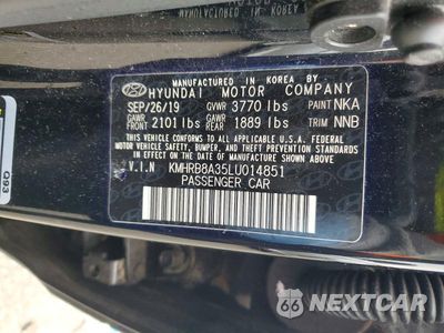 Zdjęcie 12 z 12 samochodu: 2020 HYUNDAI VENUE SE VIN:KMHRB8A35LU014851 - miniatura