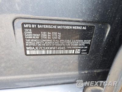 Zdjęcie 12 z 12 samochodu: 2019 BMW 540 XI VIN:WBAJE7C5XKWW14945 - miniatura