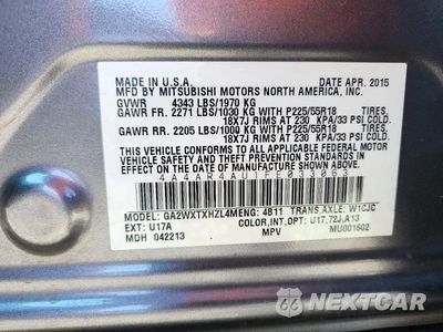 Zdjęcie 12 z 12 samochodu: 2015 MITSUBISHI OUTLANDER SPORT SE VIN:4A4AR4AU1FE033063 - miniatura