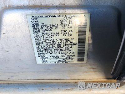 Zdjęcie 13 z 13 samochodu: 2006 NISSAN FRONTIER SE VIN:1N6AD07W96C468770 - miniatura