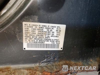 Zdjęcie 12 z 12 samochodu: 2007 HONDA RIDGELINE RT VIN:2HJYK16287H542637 - miniatura