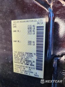 Zdjęcie 12 z 12 samochodu: 2014 NISSAN MAXIMA 3.5 S VIN:1N4AA5AP2EC474537 - miniatura