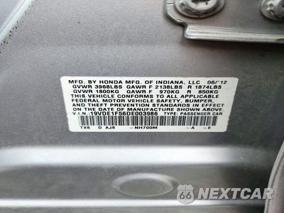 Zdjęcie 12 z 12 samochodu: 2013 ACURA ILX 20 PREMIUM VIN:19VDE1F56DE003986 - miniatura
