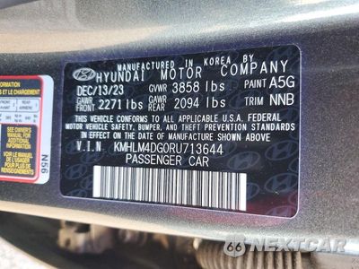 Zdjęcie 12 z 12 samochodu: 2024 HYUNDAI ELANTRA SEL VIN:KMHLM4DG0RU713644 - miniatura
