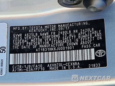 Zdjęcie 12 z 12 samochodu: 2018 TOYOTA CAMRY LE VIN:4T1B31HK6JU001901 - miniatura
