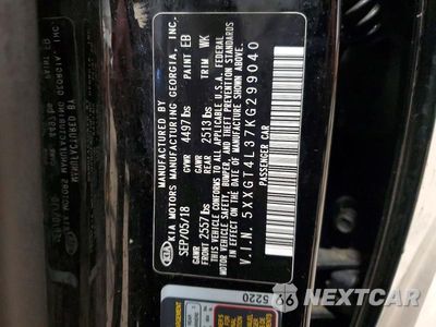 Zdjęcie 12 z 12 samochodu: 2019 KIA OPTIMA LX VIN:5XXGT4L37KG299040 - miniatura