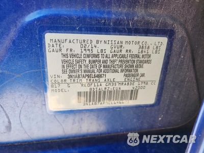 Zdjęcie 12 z 12 samochodu: 2014 NISSAN SENTRA SR VIN:3N1AB7AP9EL646671 - miniatura