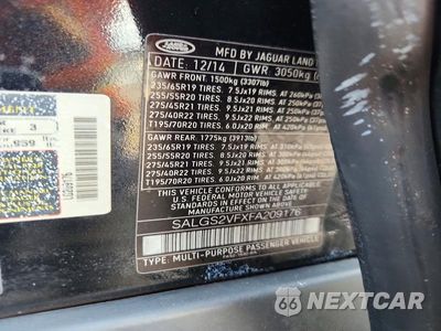 Zdjęcie 13 z 13 samochodu: 2015 LAND ROVER RANGE ROVER HSE VIN:SALGS2VFXFA209176 - miniatura