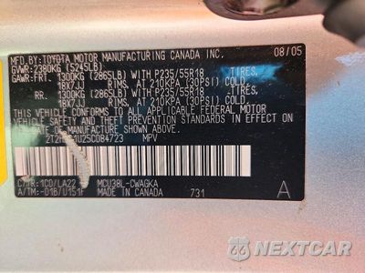 Zdjęcie 14 z 14 samochodu: 2005 LEXUS RX 330 VIN:2T2HA31U25C084723 - miniatura