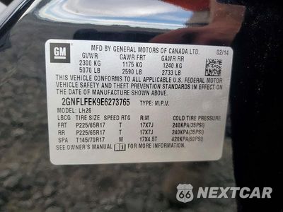 Zdjęcie 13 z 13 samochodu: 2014 CHEVROLET EQUINOX LT VIN:2GNFLFEK9E6273765 - miniatura