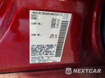 Zdjęcie 12 z 12 samochodu: 2013 NISSAN ALTIMA 2.5 VIN:1N4AL3AP3DC194297 - miniatura