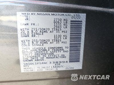 Zdjęcie 13 z 13 samochodu: 2022 INFINITI QX60 LUXE VIN:5N1DL1FS4NC338994 - miniatura