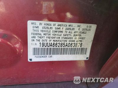 Zdjęcie 12 z 12 samochodu: 2005 ACURA TL VIN:19UUA66285A063876 - miniatura
