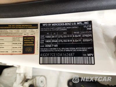 Zdjęcie 13 z 13 samochodu: 2013 MERCEDES-BENZ GL 450 4MATIC VIN:4JGDF7CE1DA162487 - miniatura