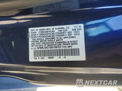 Zdjęcie 13 z 13 samochodu: 2016 HONDA ODYSSEY LX VIN:5FNRL5H27GB158722 - miniatura