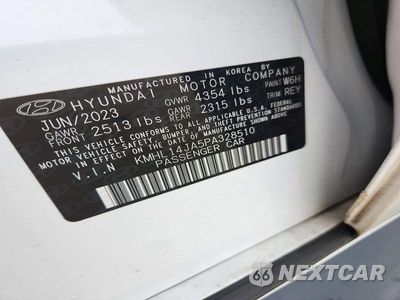Zdjęcie 12 z 12 samochodu: 2023 HYUNDAI SONATA SEL VIN:KMHL14JA5PA328510 - miniatura