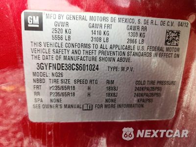 Zdjęcie 13 z 13 samochodu: 2012 CADILLAC SRX LUXURY COLLECTION VIN:3GYFNDE38CS601024 - miniatura