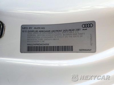Zdjęcie 12 z 12 samochodu: 2013 AUDI A5 PREMIUM PLUS VIN:WAULFAFR6DA034058 - miniatura