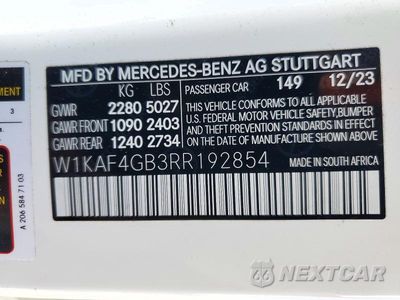 Zdjęcie 13 z 13 samochodu: 2024 MERCEDES-BENZ C 300 VIN:W1KAF4GB3RR192854 - miniatura